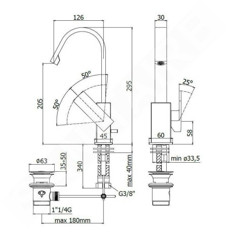Paffoni Effe - Mitigeur de lavabo avec vidage, chrome EF877CR