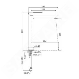 Paffoni Effe - Mitigeur de lavabo Tall, chrome EF081CR
