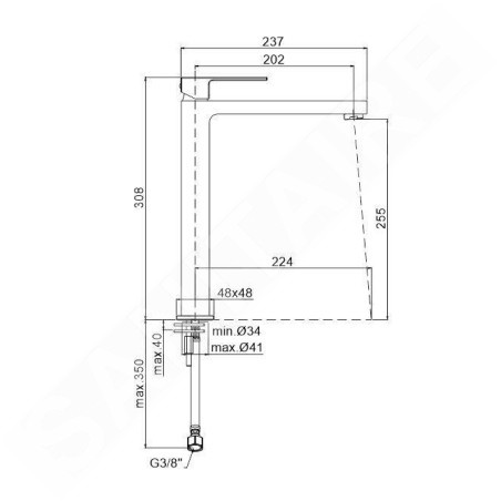 Paffoni Effe - Mitigeur de lavabo Tall, chrome EF081CR