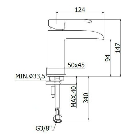 Paffoni Level - Mitigeur de lavabo, chrome LES061CR