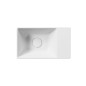 KUBE X lavabo en céramique 40x23cm, pas de trou de robinet, droit / gauche, blanc mat