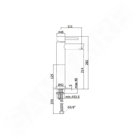 Paffoni Stick - Mitigeur de lavabo, chrome SK071HCR120
