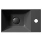 KUBE X Ceramic Washbasin 40x23cm, droit / gauche, noir mat