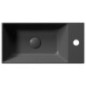 KUBE X Ceramic Washbasin 50x25cm, droit / gauche, noir mat