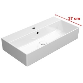 KUBE X lavabo en céramique 70x37cm, blanc ExtraGlaze