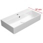KUBE X lavabo en céramique 70x37cm, blanc ExtraGlaze KUBE X lavabo en céramique 70x37cm, blanc ExtraGlaze