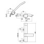 Paffoni Level - Mitigeur de baignoire avec accessoires, chrome LEC023CR Paffoni Level - Mitigeur de baignoire avec accessoires, chrome LEC023CR