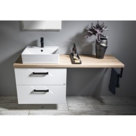 VEGA Vanity Unit 62x50x43,6cm, 2x tiroir, blanc