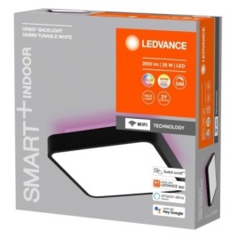 ORBIS BACKLIGHT ceiling light, 350x350mm, WIFI RGB + dimmable, 2800lm, 28W, noir