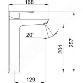 Novaservis Metalia 58 - Mitigeur de lavabo, noir 58501/1,5