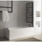 Écran de bain pliant de PARANA, (W) 800mm, verre noir mat/clear Écran de bain pliant de PARANA, (W) 800mm, verre noir mat/clear
