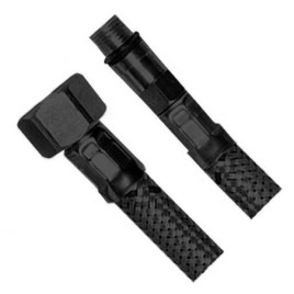Poignée en acier inoxydable flexible M10x3/8", 60cm, noir mat