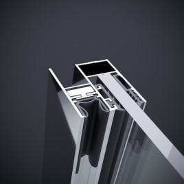 ROLLS Écran rectangulaire 1200x800 mm, variante L/R, verre clair