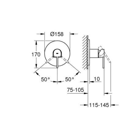 Grohe Plus - Mitigeur de douche encastré, chrome 24059003