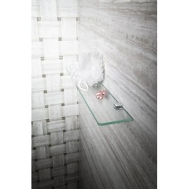 ASOFFI porte-étagères en verre 8mm, chrome