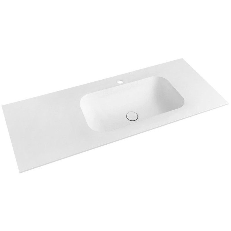 TREOS lavabo 96,6x51,3 cm, Rockstone, droit, blanc mat TREOS lavabo 96,6x51,3 cm, Rockstone, droit, blanc mat
