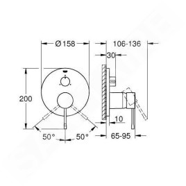 Grohe Essence - Mitigeur encastré pour 3 appareils, Hard Graphite 24092A01