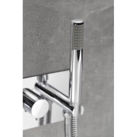 RHAPSODY mélangeur de douche thermostatique dissimulé comprenant douche à la main, 2/3 prises, chrome