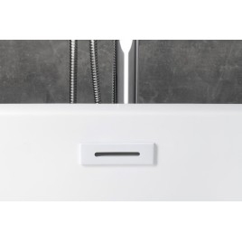 SET Housse de débordement, sortie de bain 1 ̈1/2, cliquetis, blanc brillant