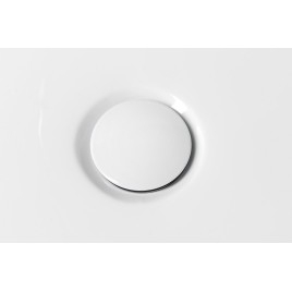 SET Housse de débordement, sortie de bain 1 ̈1/2, cliquetis, blanc brillant