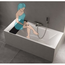 UNIVERSAL Assiette de bain, 80x25 cm, noir