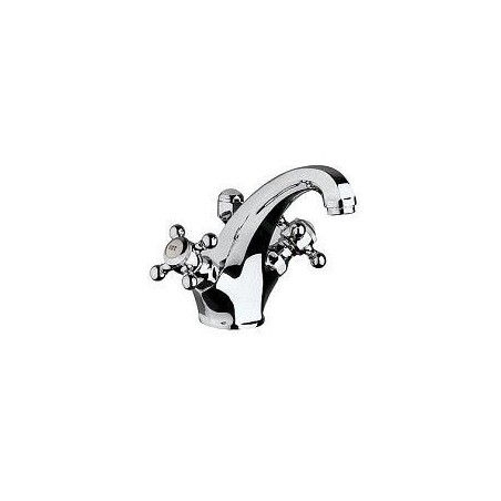 Kludi Adlon - Mélangeur de lavabo à deux croisillons, avec vidage, chrome 510100520