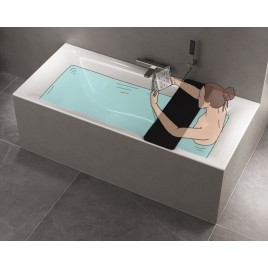 UNIVERSAL Assiette de bain, 80x25 cm, noir