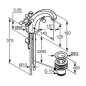 Kludi Adlon - Mélangeur de lavabo à deux croisillons, avec vidage, chrome 510100520