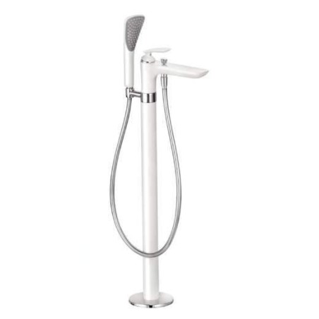 Kludi Balance - Mitigeur de baignoire au sol, blanc / chrome 525909175