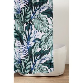 Rideaux de douche 180x200cm, polyester, feuilles vertes