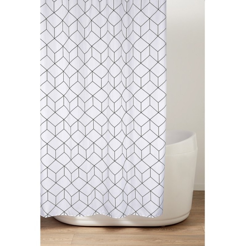 Rideaux de douche 180x200cm, polyester, feuilles vertes