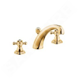 Kludi Adlon - Mitigeur de lavabo, installation 3 trous, avec vidage, doré 510434520