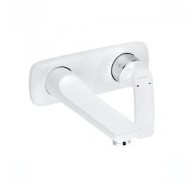 Kludi Balance - Mitigeur de lavabo encastré à deux trous, blanc/ chrome 522469175