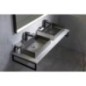 AURUM lavabo en acier inoxydable 55x42 cm, y compris drain, acier inoxydable brossé