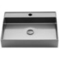 AURUM lavabo en acier inoxydable 55x42 cm, y compris drain, acier inoxydable brossé