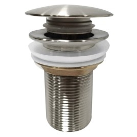 AURUM Click-Clack Washbasin Waste 5/4", en acier inoxydable brossé