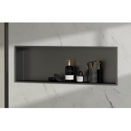 INSERTA niche de douche encastrée, 810x270 mm, acier inoxydable, anthracite