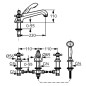 Kludi Adlon - Mitigeur de baignoire, 4 trous, laiton 515254520 Kludi Adlon - Mitigeur de baignoire, 4 trous, laiton 515254520