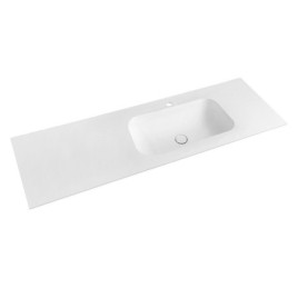 TREOS lavabo 146,6x51,3 cm, Rockstone, righjt, blanc mat