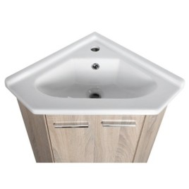 ZOJA Vanity Corner Unit 39x74x39cm, placage de chêne