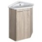 ZOJA Vanity Corner Unit 39x74x39cm, placage de chêne