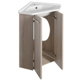 ZOJA Vanity Corner Unit 39x74x39cm, placage de chêne