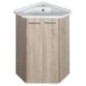 ZOJA Vanity Corner Unit 39x74x39cm, placage de chêne