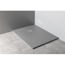 MITIA Cultured Marble Shower Tray, rectangulaire 120x90cm, gris