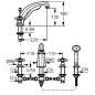 Kludi Adlon - Mitigeur de baignoire, 4 trous, chrome 515240520 Kludi Adlon - Mitigeur de baignoire, 4 trous, chrome 515240520