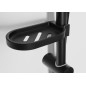 Support de plat pour douche barre de rail 25mm, ABS/noir mat