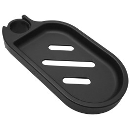 Support de plat pour douche barre de rail 25mm, ABS/noir mat
