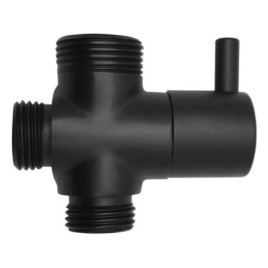 Commutateur pour douche M1/2"-M1/2"XM3/4", noir mat