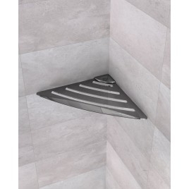 Plateau de douche à l'avant 178x178 mm, en acier inoxydable ABS/poli