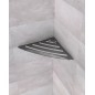 Plateau de douche à l'avant 178x178 mm, en acier inoxydable ABS/poli